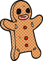 cartoon doodle gingerbread man png