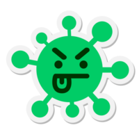 annoyed virus sticker png