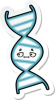 klistermärke av en söt tecknad DNA-sträng png