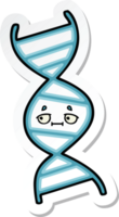 adesivo di un filamento di dna simpatico cartone animato png