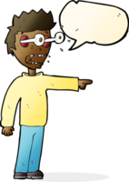 homme de la bande dessinée avec des yeux exorbités avec bulle de dialogue png