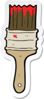 sticker of a cartoon paint brush png