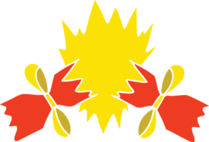 mano disegnato strambo cartone animato tirato cracker png