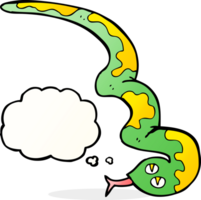 cartoon hissing snake with thought bubble png