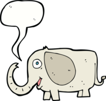 cartone animato bambino elefante con discorso bolla png