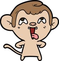 singe de dessin animé fou png