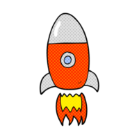 drawn cartoon flying rocket png