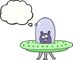 drawn thought bubble cartoon space alien png