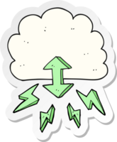 sticker van een tekenfilm digitaal wolk png