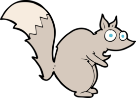 lustiger erschrockener Eichhörnchen-Cartoon png