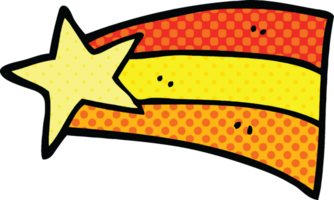 comic book style cartoon shooting star png