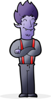 cartoon happy vampire man png