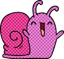 desenho animado ilustração kawaii feliz fofa Caracol png