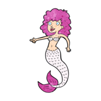 cartoon pink mermaid png