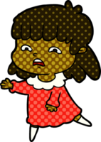 cartoon worried woman png