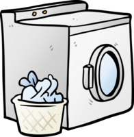 cartoon washing machine and laundry png