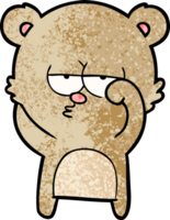 desenho de urso entediado png