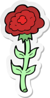 sticker of a cartoon rose png