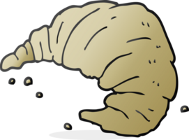 drawn cartoon croissant png