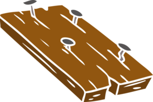 hand drawn cartoon doodle of nails in a board png