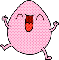 comic book style quirky cartoon egg png