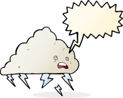 cartoon thundercloud with speech bubble png