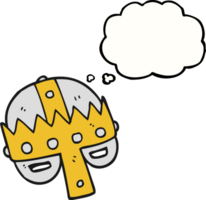 drawn thought bubble cartoon medieval helmet png