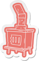 cartoon sticker of a house furnace png
