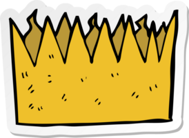 sticker of a cartoon paper crown png