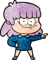 niña de dibujos animados sonriendo png