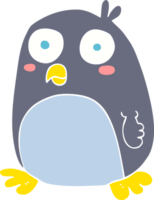 piatto colore illustrazione di pinguino png