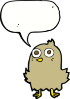 funny cartoon bird with speech bubble png