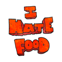 textured cartoon i hate food symbol png