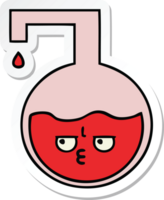 sticker of a cute cartoon science experiment png