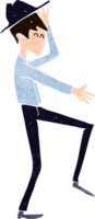 hombre de moda de dibujos animados png