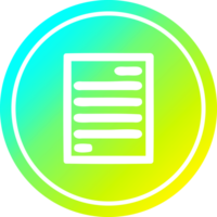 official document circular icon with cool gradient finish png