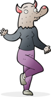 Cartoon tanzende Werwolffrau png