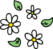 hand dragen knäppa tecknad serie blommor png