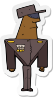 sticker van een cartoonbewaker png