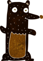 cartoon black bear png