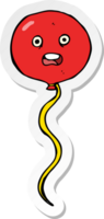 adesivo de um balão de desenho animado com rosto png