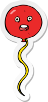 pegatina de un globo de dibujos animados con cara png