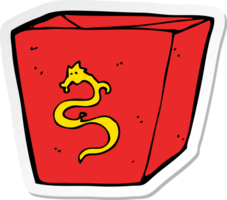 sticker of a cartoon noodle box png