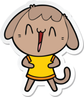 sticker of a cute cartoon dog png