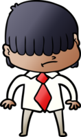 cartoon boy with untidy hair png