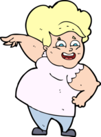 donna in sovrappeso cartone animato png