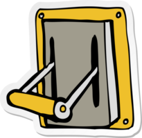 sticker of a cartoon industrial machine lever png