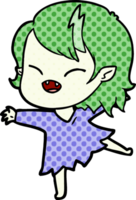 Cartoon lachendes Vampirmädchen png