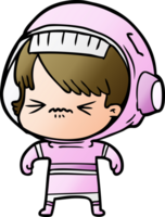 cartoon astronaut woman png