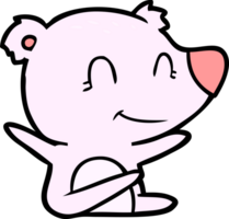 sorridente orso cartone animato png